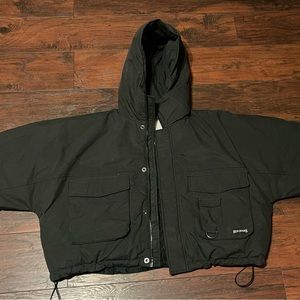 BDG jeans cropped puffer jacket